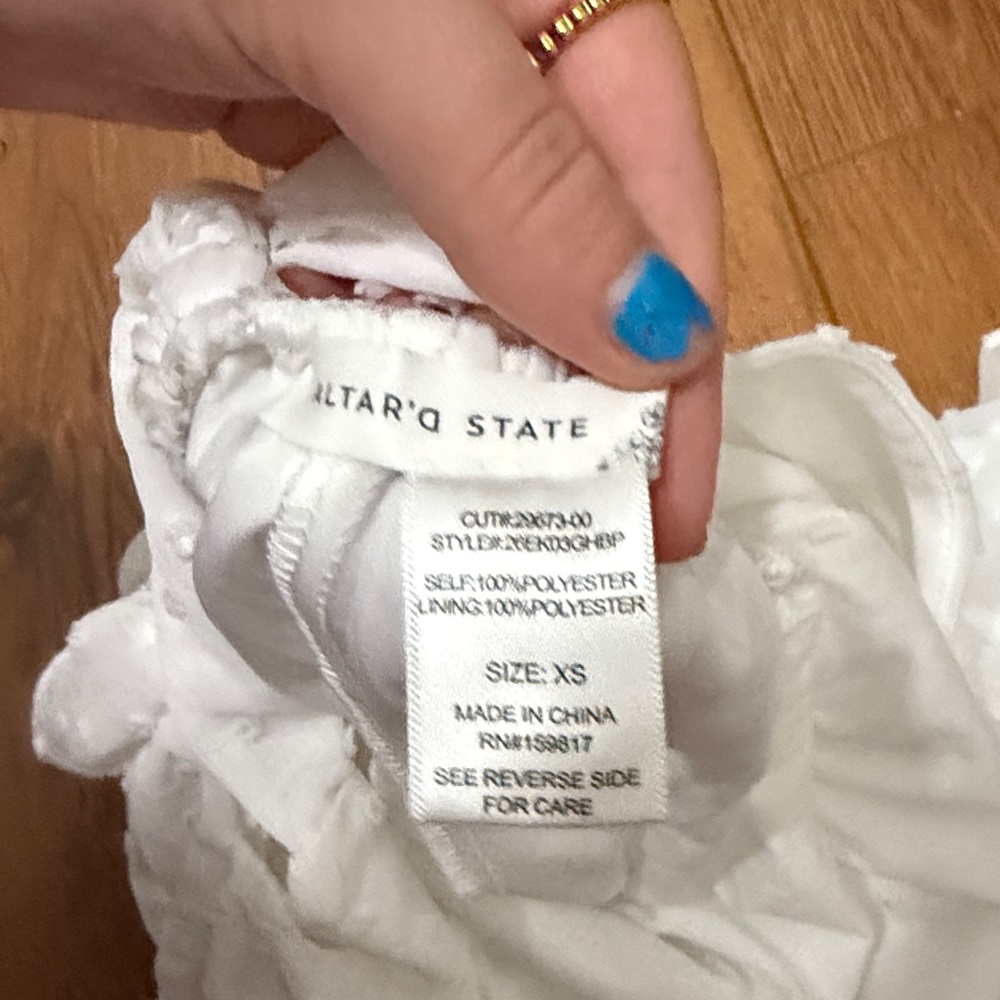 Altar'd State White Ruffled Mini Dress - Picture 4 of 4